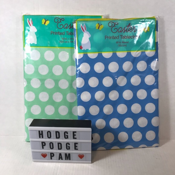 Polka Dot Vinyl Party Tablecloths Flannel Backed - Picture 8 of 9